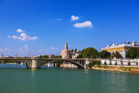 Tower of Gold in Seville Spain - nature and architecture backgroundの写真素材
