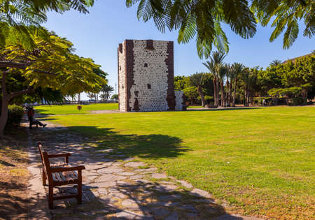 Tower Torre del conde in San Sebastian - La Gomera Island - Canary Spainのeditorial素材