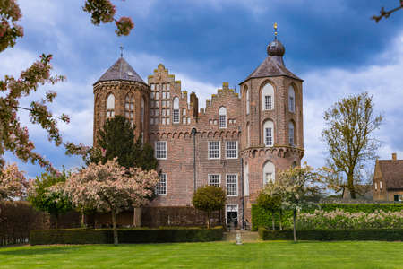 Castle Kasteel Croy in Netherlands - architecture backgroundのeditorial素材