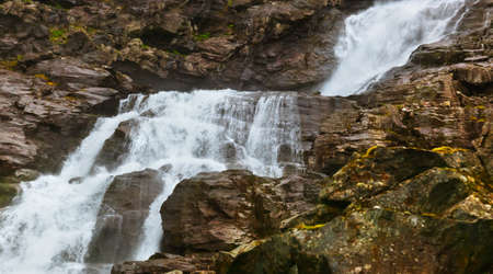 Stigfossen waterfall near Troll's Path - Norway - nature and travel backgroundの写真素材