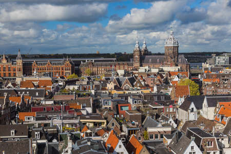 Amsterdam cityscape - Netherlands - architecture backgroundの写真素材