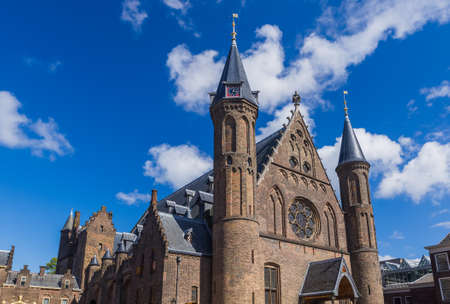 Parliament and court buildings Binnenhof in Hague - Netherlandsのeditorial素材