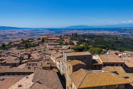Volterra medieval town in Tuscany Italy - architecture backgroundの写真素材