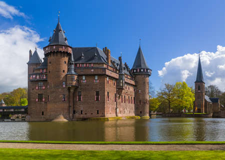 De Haar castle near Utrecht - Netherlands - architecture backgroundのeditorial素材