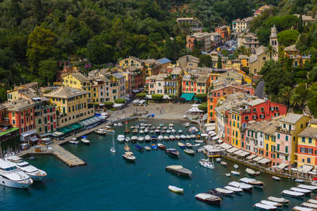 Portofino luxury resort - Italy - architecture backgroundの写真素材