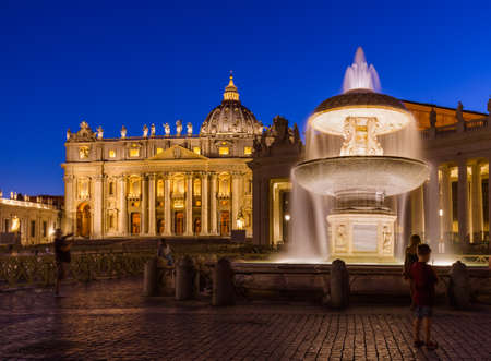 Sant Peters Basilica in Vatican - Rome Italy - architecture backgroundのeditorial素材
