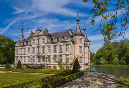 Poeke Castle in Belgium - architecture backgroundのeditorial素材