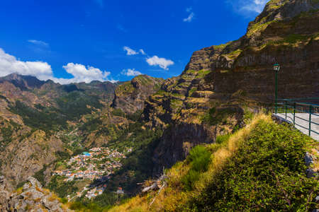 Viewpoint in mountains - Madeira Portugal - travel background