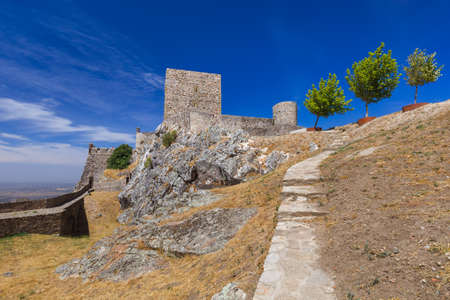 Fortress in village Marvao - Portugal - architecture backgroundのeditorial素材