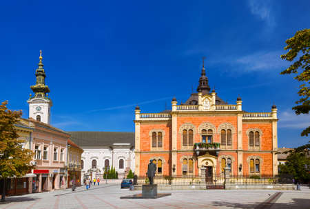 Old town in Novi Sad - Serbia - architecture travel backgroundのeditorial素材