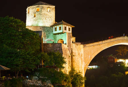 Old Bridge in Mostar - Bosnia and Herzegovina - architecture travel backgroundのeditorial素材
