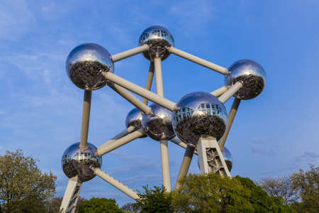 Atomium monument in Brussels Belgium - architecture backgroundのeditorial素材