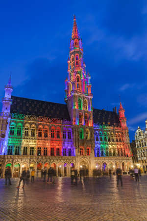 Grote Markt in Brussels Belgium - architecture backgroundのeditorial素材