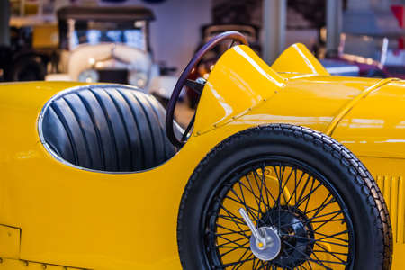 Vintage car - retro technology backgroundの写真素材