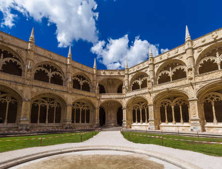 The Jeronimos Monastery - Lisbon Portugal - architecture backgroundのeditorial素材
