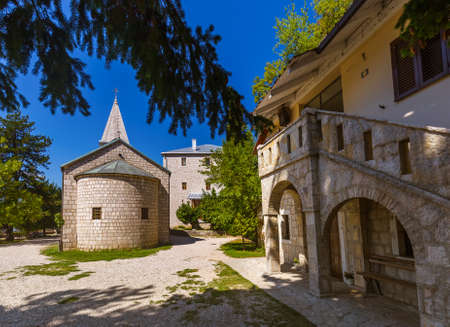 Ostrog monastery - Montenegro - architecture travel backgroundの写真素材