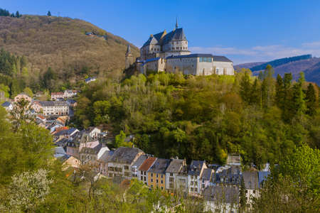 Vianden castle in Luxembourg - architecture backgroundのeditorial素材