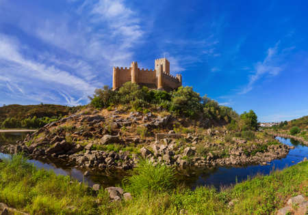 Almourol castle - Portugal - architecture backgroundのeditorial素材