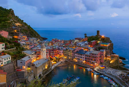 Vernazza in Cinque Terre - Italy - architecture backgroundのeditorial素材