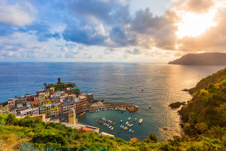 Vernazza in Cinque Terre - Italy - architecture backgroundのeditorial素材
