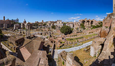 Roman forum ruins in Rome Italy - architecture backgroundのeditorial素材