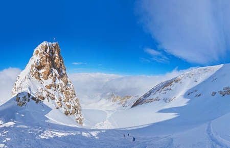 Mountains ski resort Kaprun Austria - nature and sport backgroundの写真素材