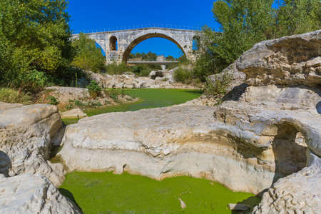Bridge Pont Julien in Provence France - travel and architecture backgroundの写真素材