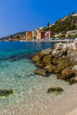 Town Villefranche-Sur-Mer in France - travel and architecture backgroundの写真素材