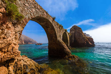 Fort in Berlenga island - Portugal - architecture backgroundのeditorial素材