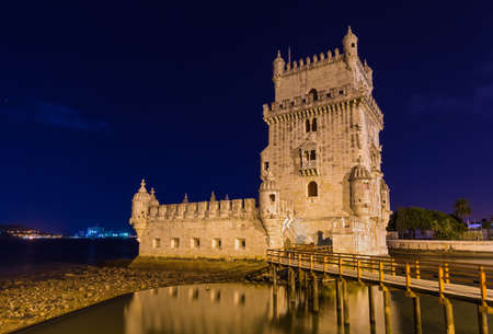 Belem Tower - Lisbon Portugal - architecture backgroundのeditorial素材