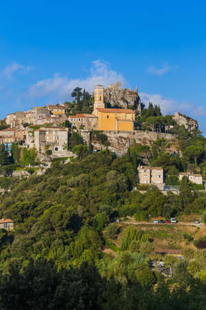 Town Eze - Azure Coast in France - travel and architecture background