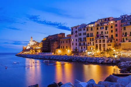 Portovenere in Cinque Terre - Italy - architecture backgroundの写真素材