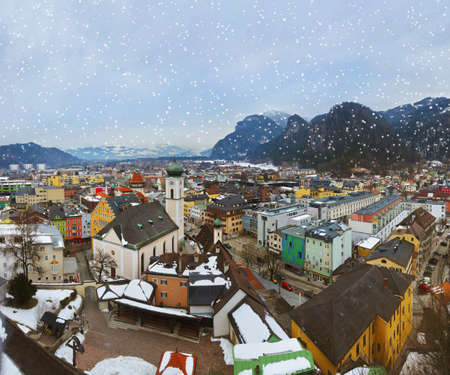 Town Kufstein in Austria - architecture and travel backgroundの写真素材