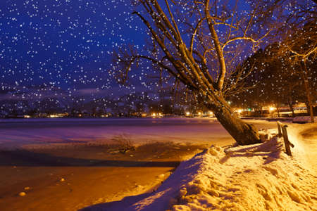 Mountains ski resort Zell am See Austria - nature and architecture backgroundの写真素材