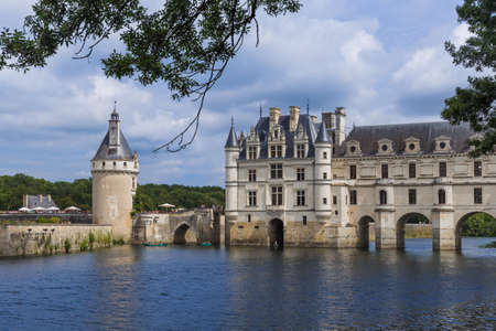 Chenonceau castle in the Loire Valley - France - travel and architecture backgroundのeditorial素材