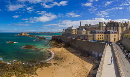 Saint-Malo - Bretagne France - travel and architecture backgroundのeditorial素材