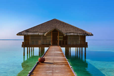 Spa saloon on Maldives island - nature travel backgroundのeditorial素材