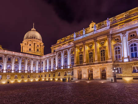 Royal palace in Budapest Hungary - cityscape architecture backgroundのeditorial素材