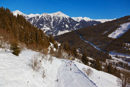 Mountains ski resort Bad Gastein Austria - nature and sport backgroundの写真素材