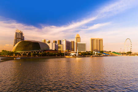 Singapore city skyline - architecture and travel background