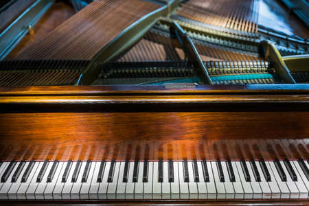 Vintage piano keyboard - musical background
