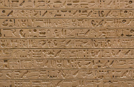 Old egypt scriptures - archeology backgroundの写真素材