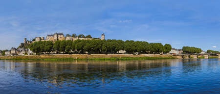 Chinon castle in the Loire Valley - France - travel and architecture backgroundのeditorial素材