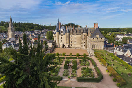 Langeais castle in the Loire Valley - France - travel and architecture backgroundのeditorial素材