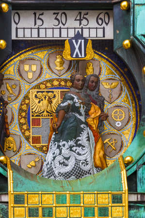 Famous Ankeruhr Clock in Hoher Markt - Vienna Austriaのeditorial素材