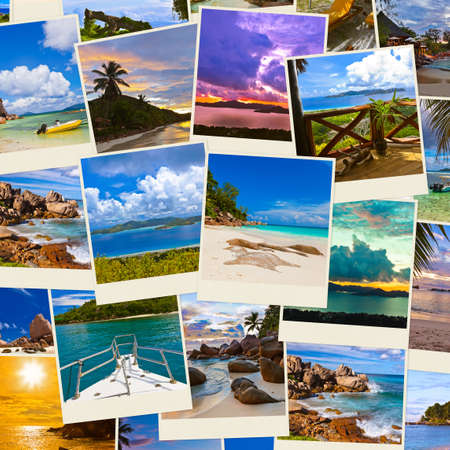 Stack of summer beach shots  - nature and travel background (my photos)の写真素材