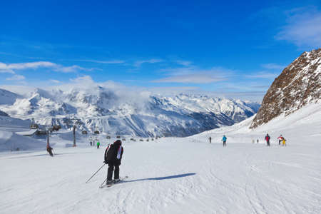 Mountain ski resort Hochgurgl Austria - nature and sport backgroundのeditorial素材
