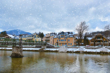 Spa resort Bad Ischl Austria - nature and architecture backgroundの写真素材