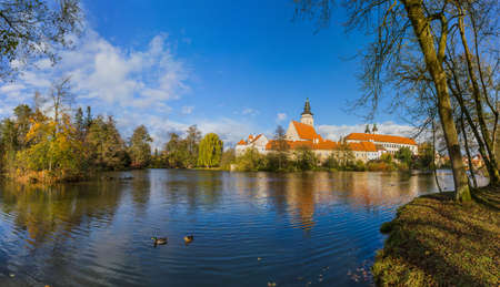 Telc castle in Czech Republic - travel and architecture backgroundの写真素材