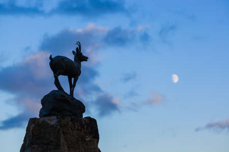 Deer sculpture in Karlovy Vary - Czech Republic - travel and architecture backgroundの写真素材